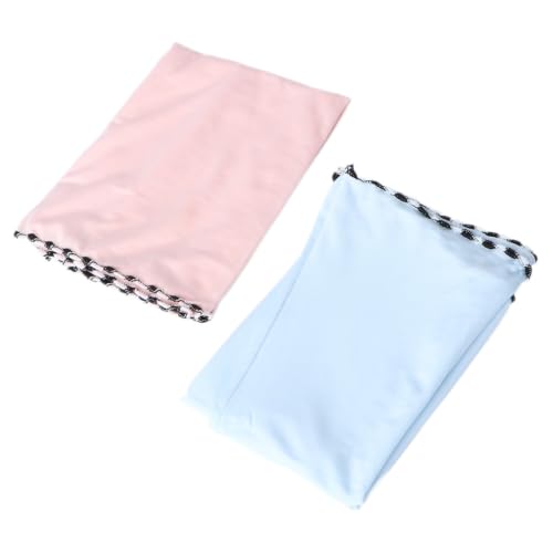 GALPADA 2pcs Ice Silk Neck Mask and Face Cover Veil for Women, Breathable and Skin-friendly Neck Gaiters with Fashion Black Edging, for Travelling and Jogging