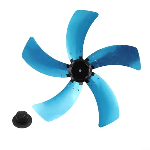 Ventilador eléctrico de aluminio de 5 aspas de 18 pulgadas con base de cubierta de tuerca, pieza de repuesto de refrigeración doméstica para ventiladores de soporte o mesa, bajo nivel de ruido