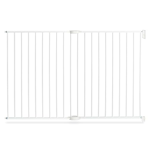 Munchkin® Extending XL™ Tall and Wide Baby Gate, Hardware Mounted Safety Gate for Stairs, Hallways and Doors, Extends 33' - 56' Wide, Metal, White