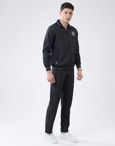 Image of Monte Carlo Mens Regular Fit Full Sleeve Solid Collar Winter Tracksuit (Pack of 1)