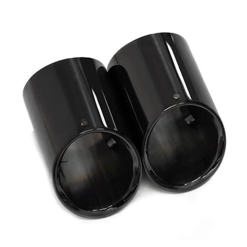 Cache-pots d'échappement luxe A5 entrée 89 mm finition noir acier inox 304