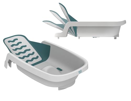 The First Years 4-in-1 Reclining Baby Bathtub – Grows-with-Baby Adjustable Bath Seat – Multi-Position Backrest for Newborn, Infant & Toddler Use – Ages 0–24 Months