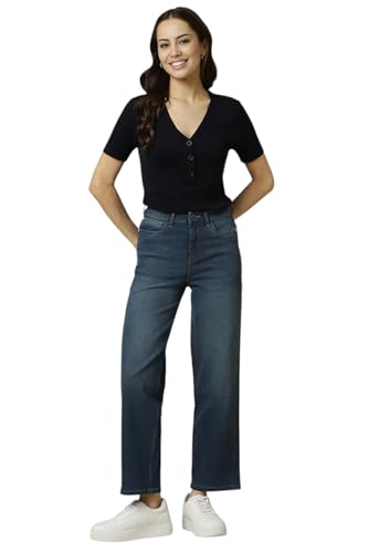 Image of Allen Solly Women's Regular Fit Mid Rise Jeans