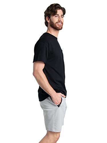 Fruit of the Loom Men's Eversoft Cotton Short Sleeve Pocket T-Shirts, Breathable, 2-Pack3