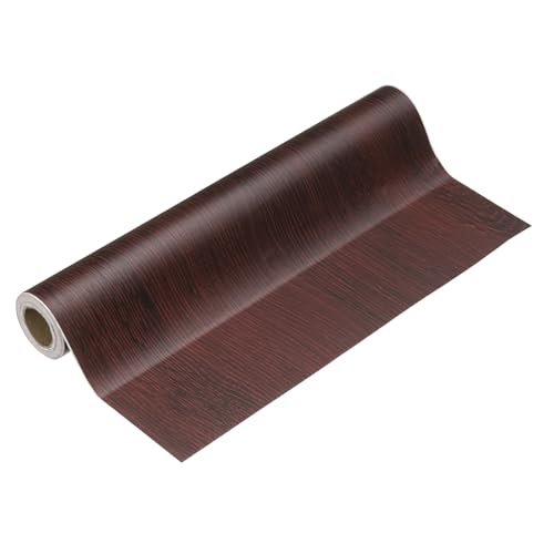 sourcing map Papel tapiz de grano de madera de 12 pulgadas x 16.4 pies, PVC, autoadhesivo, marco texturizado, impermeable, papel tapiz decorativo para pared, para suelo, puerta, mesa, gabinetes
