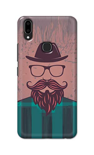 Image of PRINTFIDAA Man Icon with Beard Shirt Hipster Printed Designer Hard Case for Vivo V9 / V9 Youth /Vivo Y85 / Vivo Z1 / Z1i / Z3x / Z1 Lite / Y89 Back Cover -(e) RPM1001