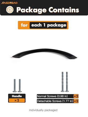 Image of Black Cabinet Pulls 7.56 Inch 5 Pack Arch Twisted Matte Black Handles Drawer Kitchen Cupboard Bathroom Dresser Cabinet Hardware Zinc Alloy