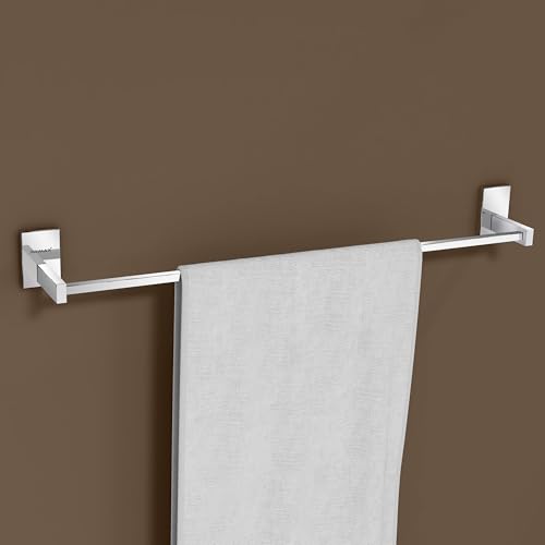 Image of Plantex (Primax) 304 Grade Stainless Steel Towel Holder for Bathroom /Towel Hanger for Kitchen /Single Towel Rod /Bathroom Accessories - iris (24-inch) Chrome