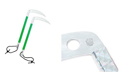 Deluxe Show Demo Fighter Kama Set (1 Pair) - Green