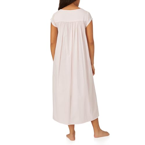 Image of Eileen West Queen Anne's Lace Womens Sleepwear & Loungewear - Florentine Lace Collection - 100% Cotton Soft Long Nightgown