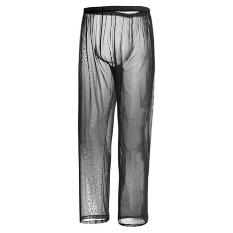 MUEBAIRES Men's Mesh See-Through Pajama Pants Cover