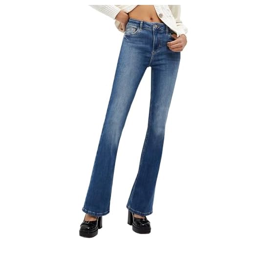 Abbigliamento Donna Liu Jo Jeans Liu Jo da Donna con vestibilità Flare, Chiusura con Patta, Colore Blu Denim Modello: UXX043 D4538 78397 Blu D.Blue Dk Tencel Sun