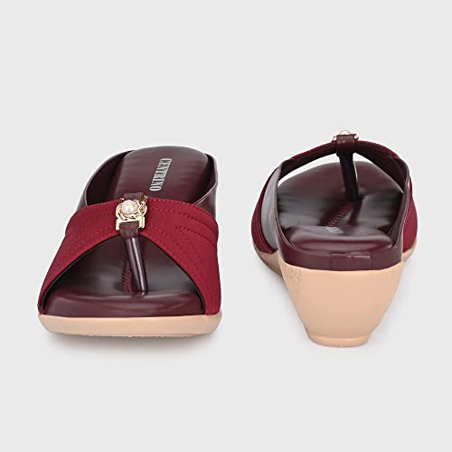 Image of Centrino Women Thong Sandals & Comfortable Ortho Care Sandal For Ladies | Fashion Wear Sandal & Chappal | Soft Cushioned for More comfort (6213)