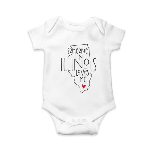 Someone In Illinois Love Me Baby Onesie Gifts For Baby Kids On Birthday Bodysuit Toddler Infant Clothes (Multi 4)