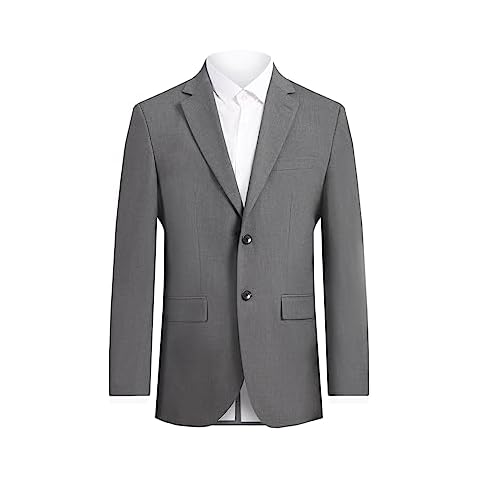 Dobell Mens Grey Regular Fit Suit Jacket Cover