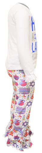 Image of Unique Baby 2 Piece Girls Double Ruffle Leggings and Long Sleeve Shirt Clothes Set Kid and Toddler Girl Outfit