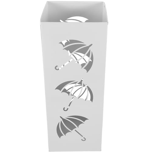 Porte-parapluies blanc UPKOCH pour garder une entrée propre les jours de pluie