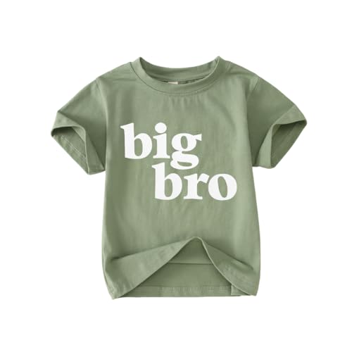 KEKEMI Big Bro Shirt for Toddler Boy Promoted to Big Brother Announcement T-Shirt Baby Boys Short Sleeve Cute Summer Tee Tops