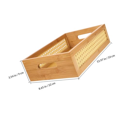 Panier de rangement en bambou tressé pour trier les petits objets