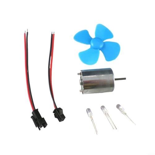Floweringbeter Kit de generador de turbina eólica 12V DC 0-20V Dinamo Generador 4-Leaf Paddle 200-6000RPM Motor de energía eléctrica para energía alternativa