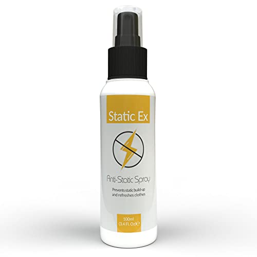 StaticEx Antistatik Spray Kleidungs & Textilien geeignet - Geruchsneutrales Anti Static Spray für Teppich, Möbel & Kunststoffe, Antistatik-Spray ideal für Allergiker geeignet, Anti Staub Spray - 250ml