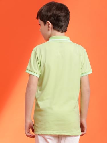 Image of Li'l Tomatoes Boys Pique Polo T-Shirt | Half Sleeve Casual Summer Wear | Soft & Breathable | 9-16 Years
