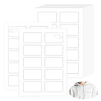 Jyvex 200 Stück Namensetiketten Ablösbar Bedruckbare 80x50mm auf A4 Selbstklebend Namensaufkleber，Namensschild Handbeschriftbar, Namensetiketten für Kleidung Für Laserdrucker Inkjetdrucker