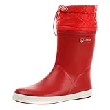 Verschluss: Gummi Aigle Unisex-Kinder Giboulée Gummistiefel Rot (rouge / blanc 8) 26 EU