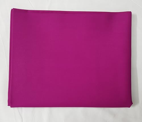 Image of Pure Cotton Poplin Unstitched Fabric 2.2 Meters x 32 Inches Solid Colour Cloth Material for Women's Saree Skirts, Petticoats, Pyjamas, Patiyala Pants, Salwar Etc. (Rani)