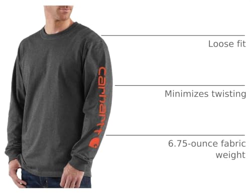 Image of Carhartt Men's Dearborn Loose Long-Sleeve Logo T-Shirt Closeout