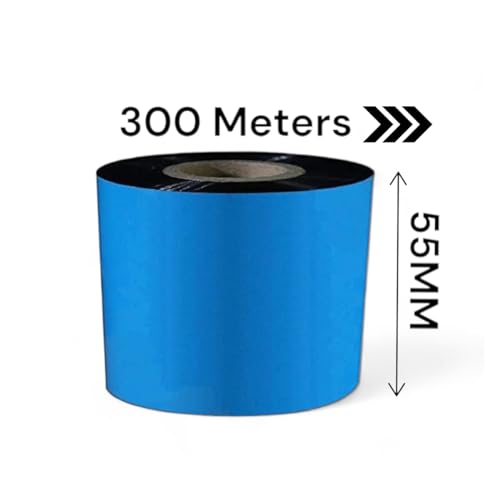 Atpos Wash Care Resin Ribbon 55mm x 300m – Thermal Transfer Printer for Taffeta, Satin, Garment & Textile Labels, Laundry Applications (Washing,... - Image 2
