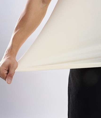 Image of TURMS Men's Casual Solid Round Neck T-Shirt, Odor Control, Stretchable & Breathable, Cotton Rich Fabric, Half Sleeve