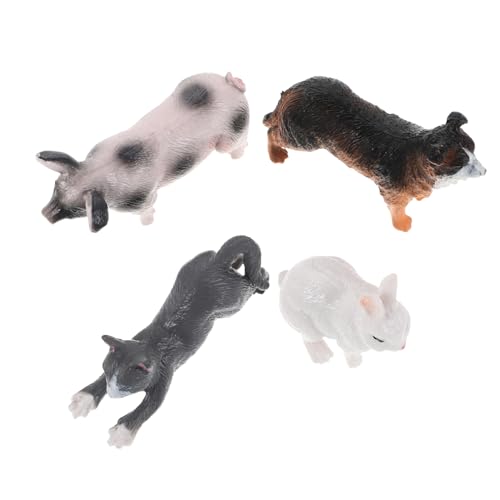SOPOTUTU 4 Kleiner Bauernhoftier Figuren aus Kunststoff Realistische...