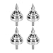 HiFi Speaker Spikes, Shockproof Adjustable Stainless Steel Isolation Spike Feet for Amplifier CD DVD Player, Set of 4 (M10)