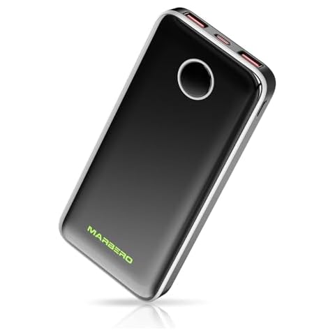MARBERO Mini Power Bank 10000mAh, 22.5W Fast Charging Small Portable Charger with PD 3.0 & QC 3.0,USB C Slim Lightweight iPhone Charger, Dual Output Compatible with iPhone, Samsung,Travel Must Haves Cover