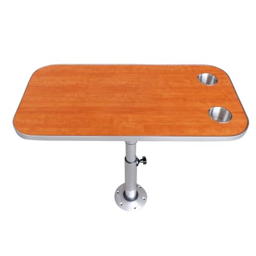 Mesa plegable de altura ajustable, aleación de aluminio ligera, para autocaravanas y barcos, perfecta para camping, yate, actividades al aire libre