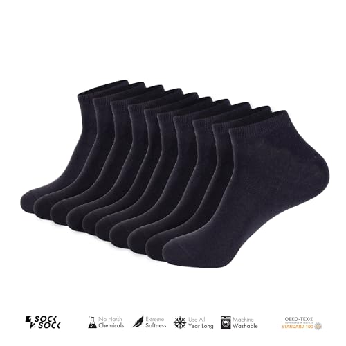 1SOCK2SOCK 12 Pairs Ankle Low Cut Socks Everyday Breathable Ultra Thin Turkish Cotton Casual Sock2