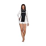 mares anzug damen Antistatisch Mares Damen Fireskin Long Sleeve Unterzieher, Black/White, L