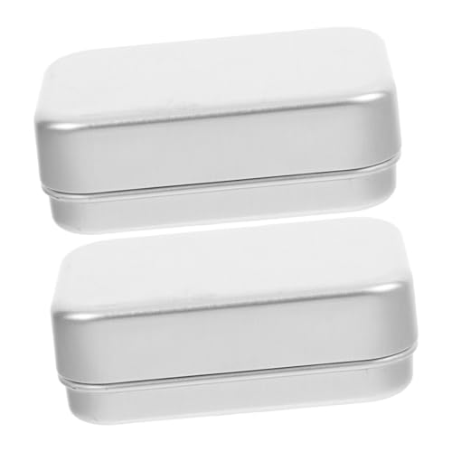 DECORNIJIA 2 Piezas Caja De Jabón De Aluminio Cuadrado Caja De Jabón De Viaje Contenedor De Jabón De Viaje Jabonera De Viaje Contenedor De Jabón Para Viajar Jabonera De Ducha Silver