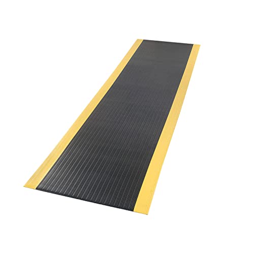 Notrax Pebble Surface Mat, Black/Yellow, 3x30'