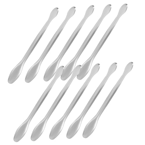 MUCKLILY Experiment Spoons 10pcs Measuring Scoop Double Heads Non-Stick for Lab and Chemistry