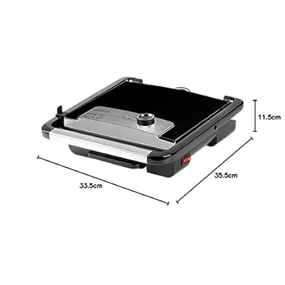 DOMO DO9245G Kontaktgrill - Panini-Grill mit Schwebender Deckel - Cool Touch Funktion - Edelstahl/Schwarz – Bild 5