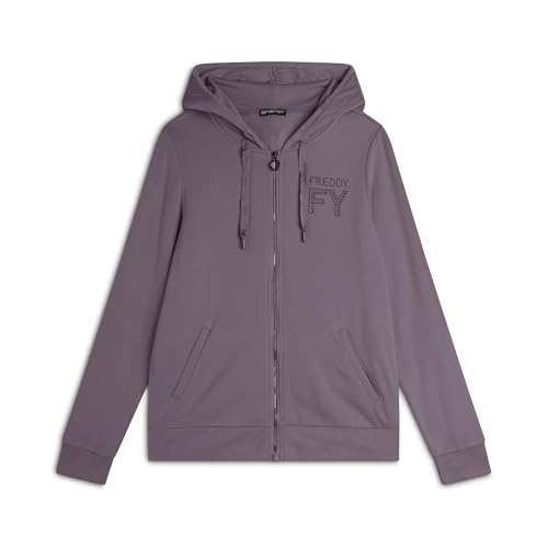 Sweat-shirt pour femmes avec capuche doublée de velours doux et zippée