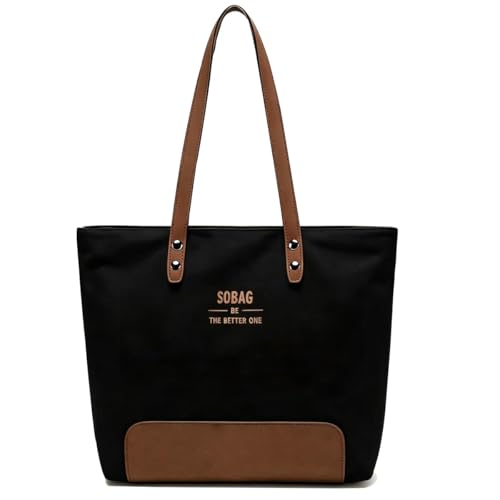 Bolso Tote para mujer con cierre y múltiples bolsillos miniatura 1