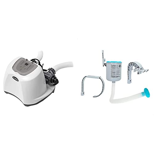 Intex sterilisateur au sel qs1200 pour piscine jusqu'à 56,8 m³ & skimmer de surface deluxe pour autostable ou tubulaire