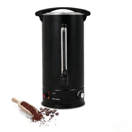 Image of 18 L /120 Cups Coffee Urn, Commerical Coffee Maker Hot Water Urn, Large Percolator Pot Dispenser With Double-Wall Stainless Steel, Quick Brew, Stays Hot for Tea & Beverage at Events & Catering(Black)