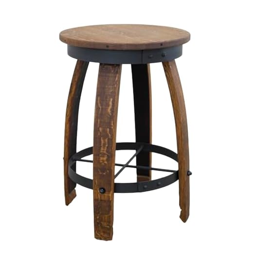 Elegant Handcrafted Wine Barrel Bar Stool