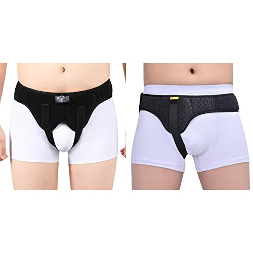 Faja Hernia Unisex con Almohadillas Removibles y Ajuste en Cintura