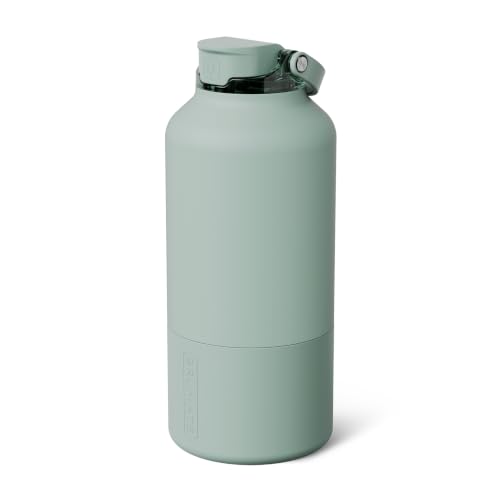 Image of BruMate Rise 65oz Water Bottle With 100% Leakproof Covered Silicone Straw | Insulated Stainless Steel Water Bottle With Removable Straw | Fast Flow | Soft Sip Silicone Spout | BPA-Free (Sage)