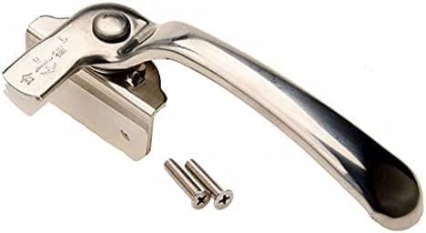 VIGANI Stainless Steel Window Handle, Aluminum Alloy, Silver, Ambidextrous, Lever, Locking, Modern Style, Right & Left Handed Operation
